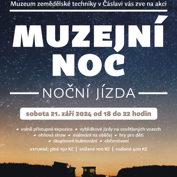 muzejní noc noční jízda 